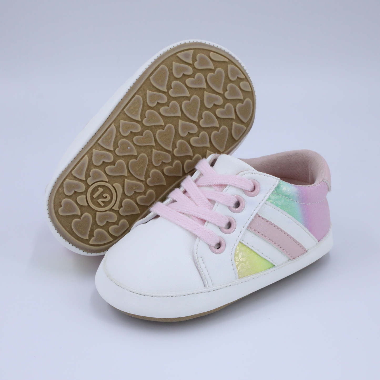 CG6111 Baby Casual Shoes for Infants Soft Sole Non Slip Lightweight Comfortable Breathable First Walkers Cute Design PUPVC Sole