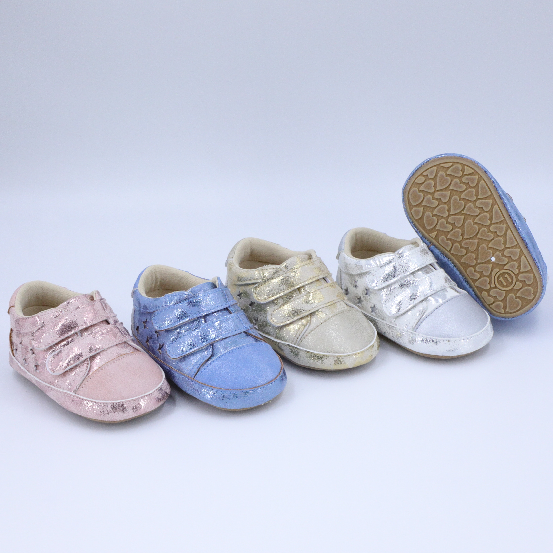 CG6132 Baby Casual Shoes for Infants Soft Comfortable Lightweight Non Slip Sole Toddler First Walkers Cute Design Breathable Fabric