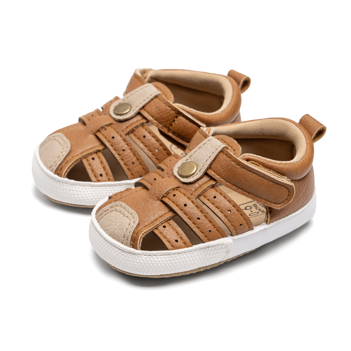 HsdsBebe Baby Boys Shoes Infant Summer Sandals Closed Toe Shoe for Newborn 0-18 Months