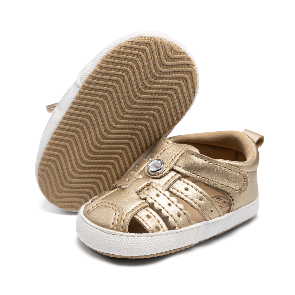 CG6223 Infant Sandals PUPVC Sole Baby Summer Shoes Breathable Soft Sole Non Slip