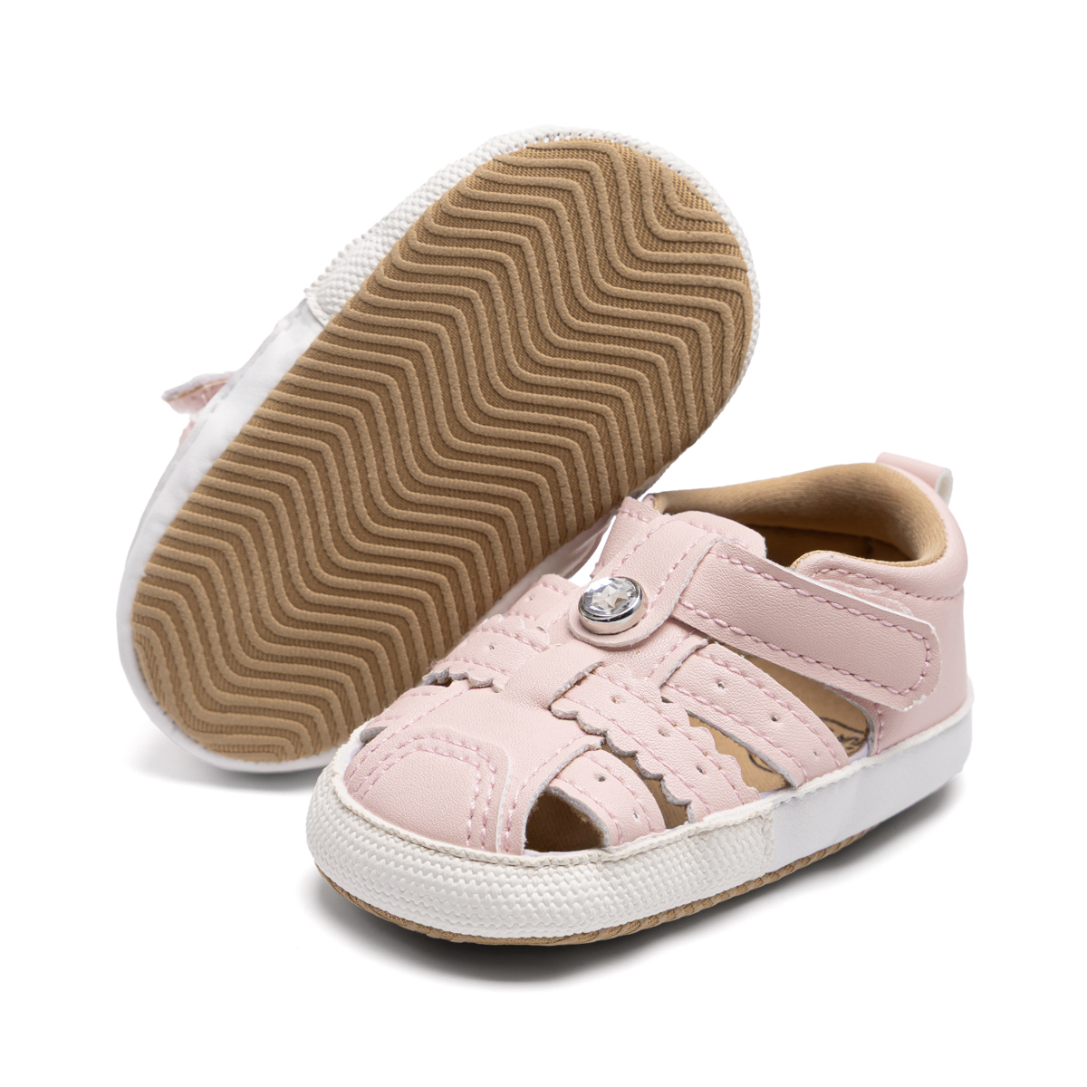 CG6223 Infant Sandals PUPVC Sole Baby Summer Shoes Breathable Soft Sole Non Slip