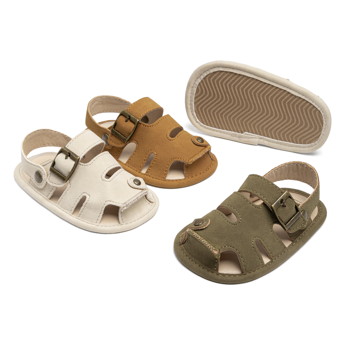 CG6230 Baby Sandals PUPVC Sole Infant Summer Shoes Breathable Soft Comfortable Lightweight