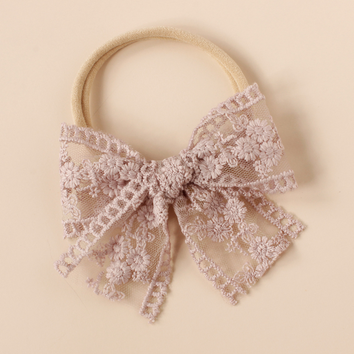 FHML-2291 Lace Embroidered Bow Hairband Wholesale