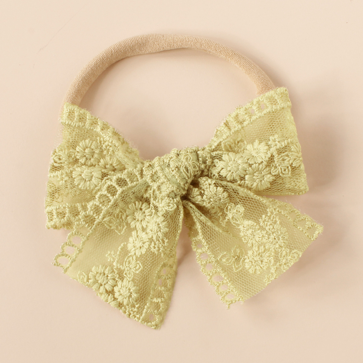 FHML-2291 Lace Embroidered Bow Hairband Wholesale