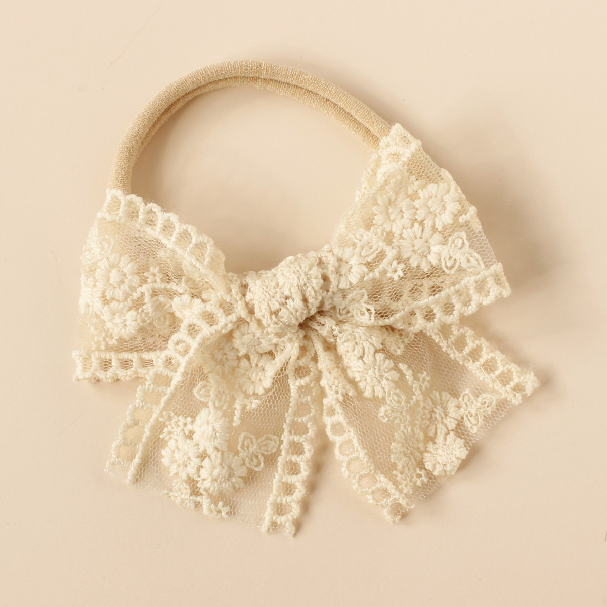 FHML-2291 Lace Embroidered Bow Hairband Wholesale