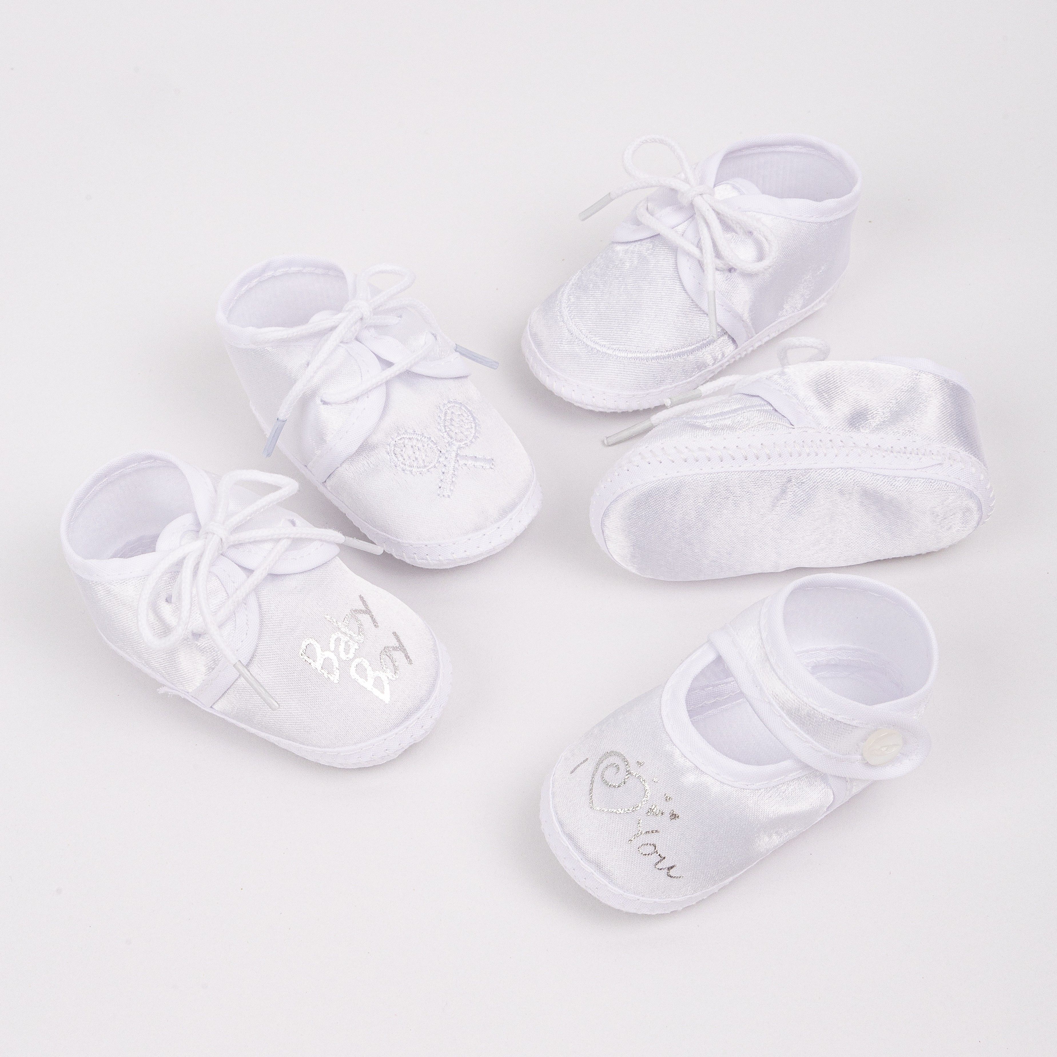 Pure White Baby Shower Shoes For Baby Shower