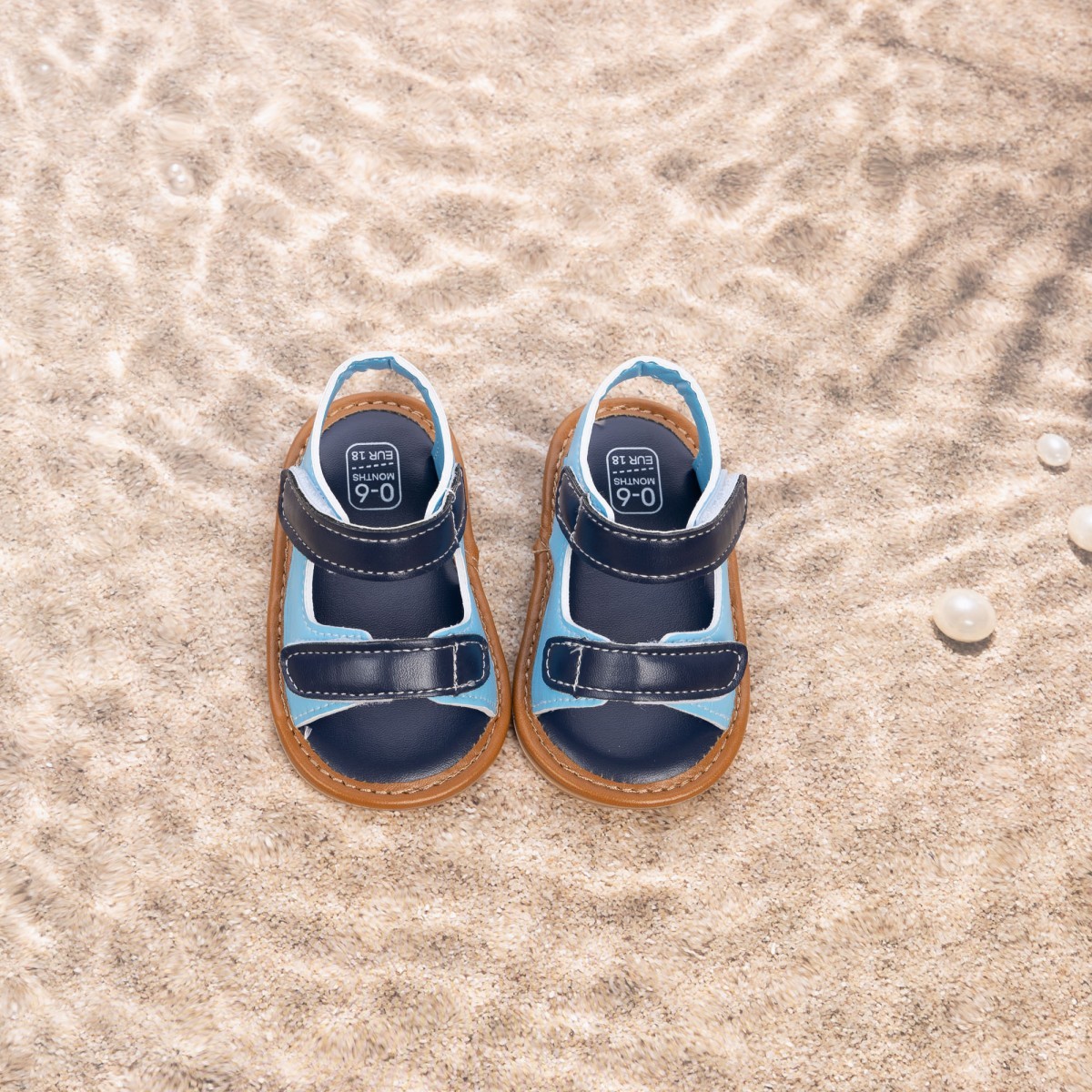 CG5252 Baby Sandals PUPVC Sole Comfortable Lightweight Breathable Summer Infant Shoes for Boys Girls Toddlers