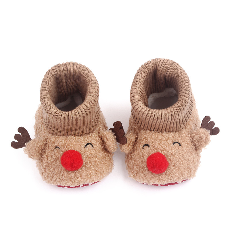 mybc2266 Wholesale Christmas Style Warm Cotton Cute Baby Booties