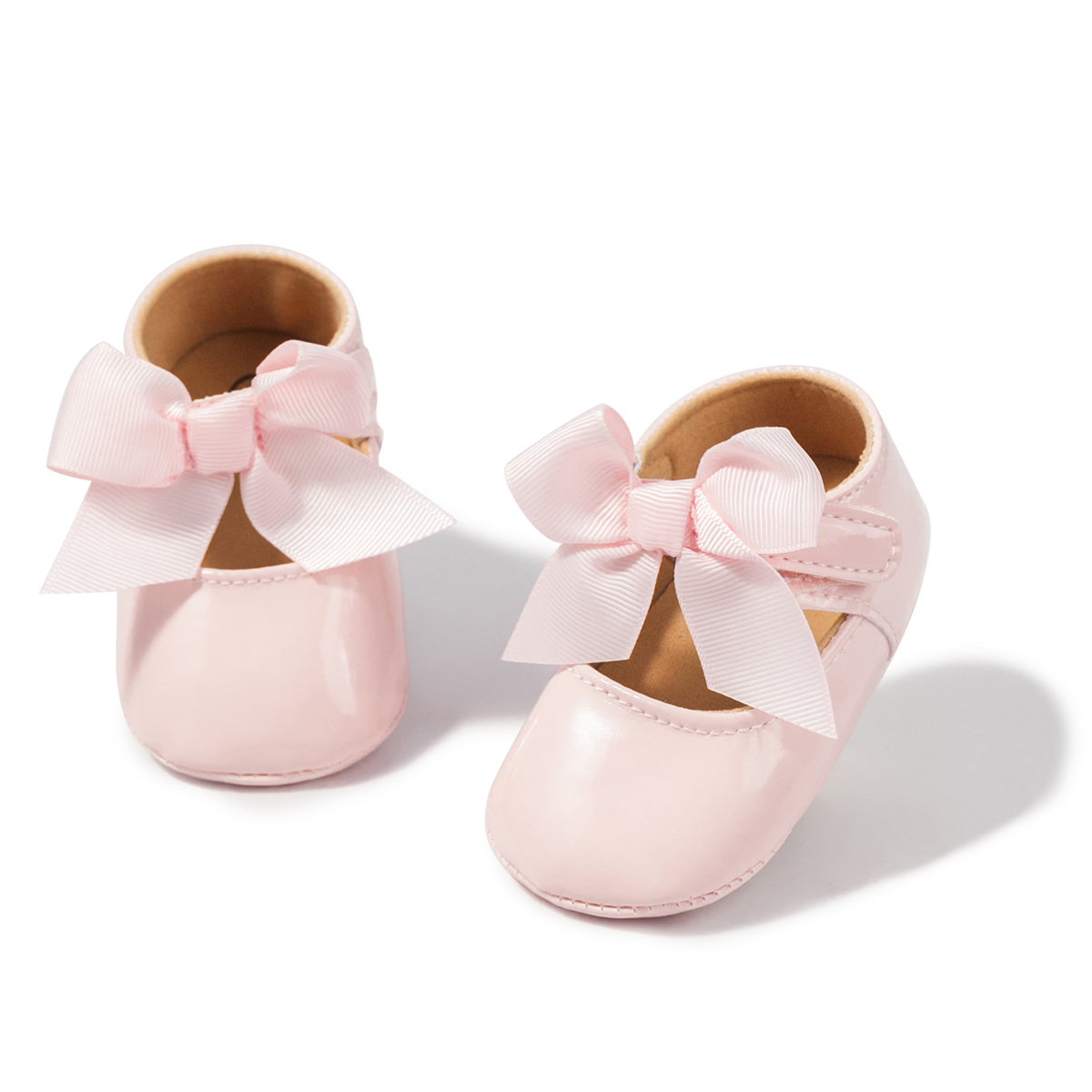 Meckior Baby Girls Shoes Infant Mary Jane Bowknot Soft Sole PU Leather Newborn First Walker Cirb Shoes