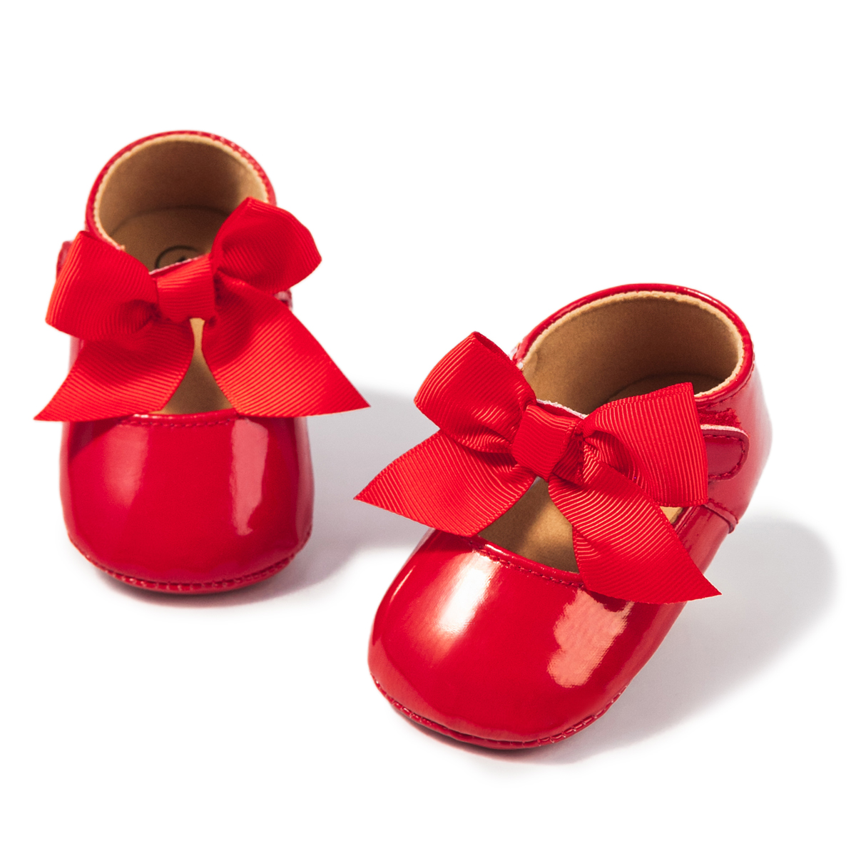 Meckior Baby Girls Shoes Infant Mary Jane Bowknot Soft Sole PU Leather Newborn First Walker Cirb Shoes