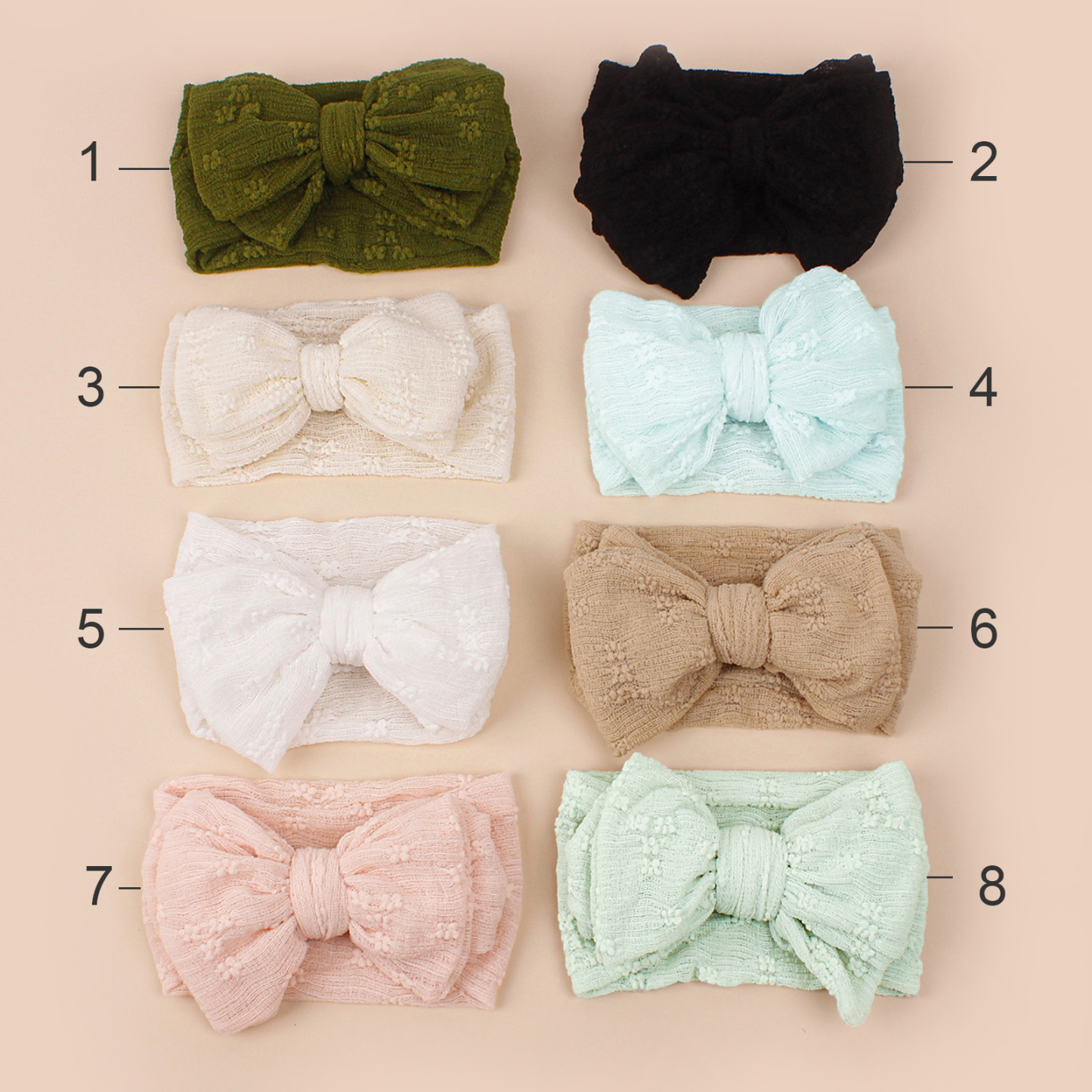 FHML-2288 Single Color Tulle Bow Hairband Wholesale