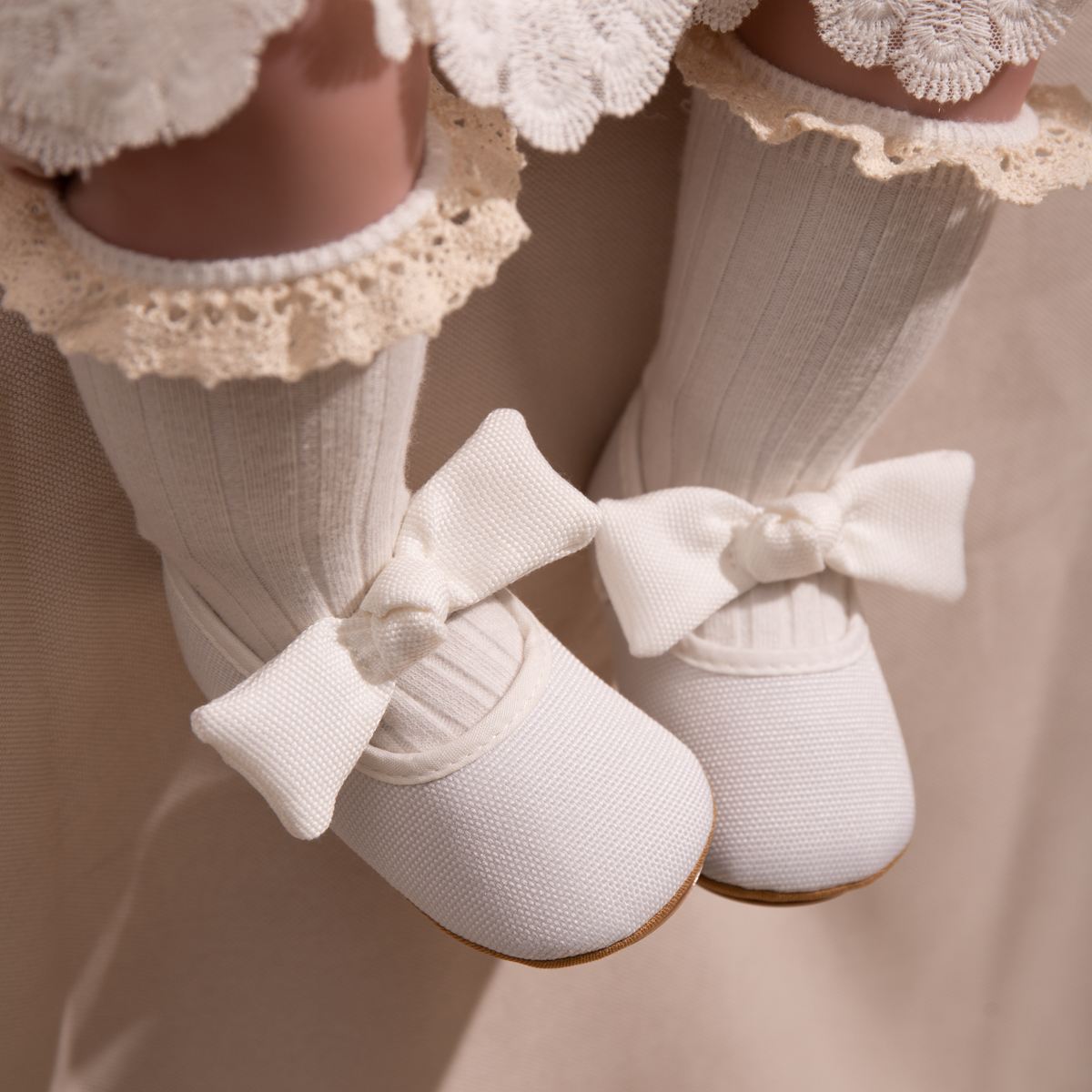 Cotton Fabric Bow-Knot Baby Dress Shoes Wholesale-JZ Baby