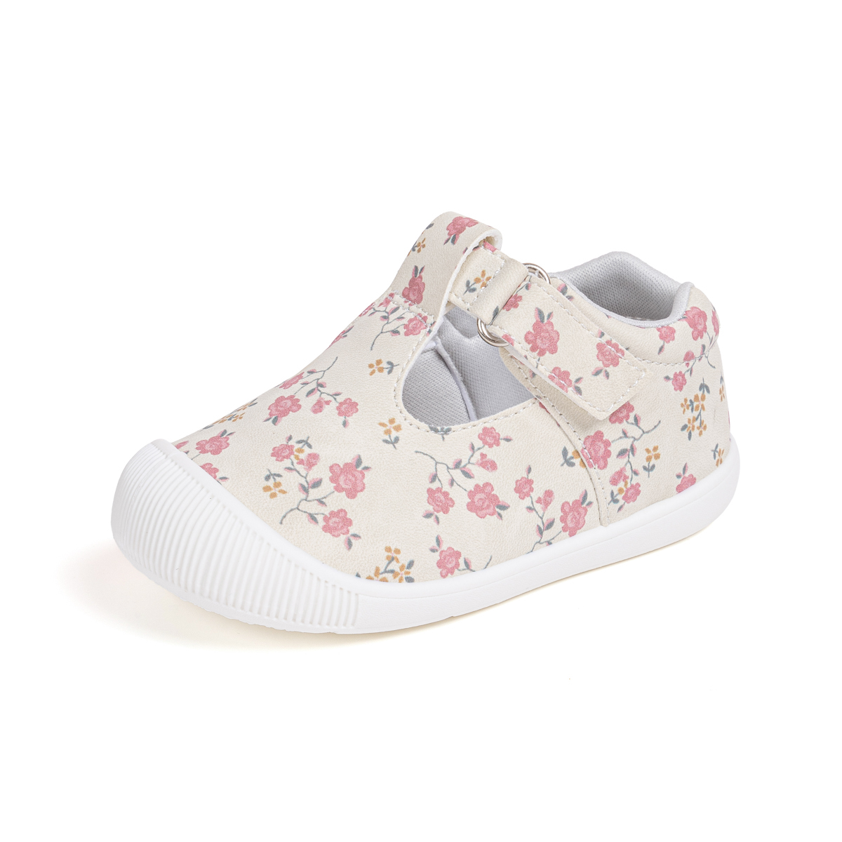 3136 Wholesale Kids Dress Shoes T-Bar Floral Shoes 18-23