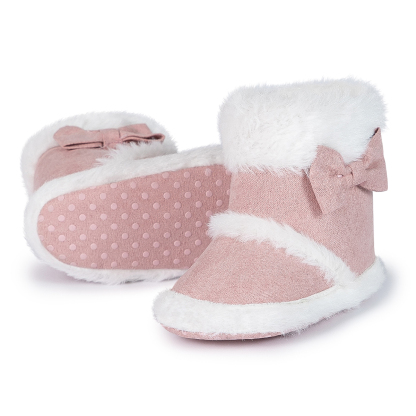 HsdsBebe Baby Girls Boys Snow Warm Boots Infant Winter Booties Newborn Slip On Shoes for 3-18 Months