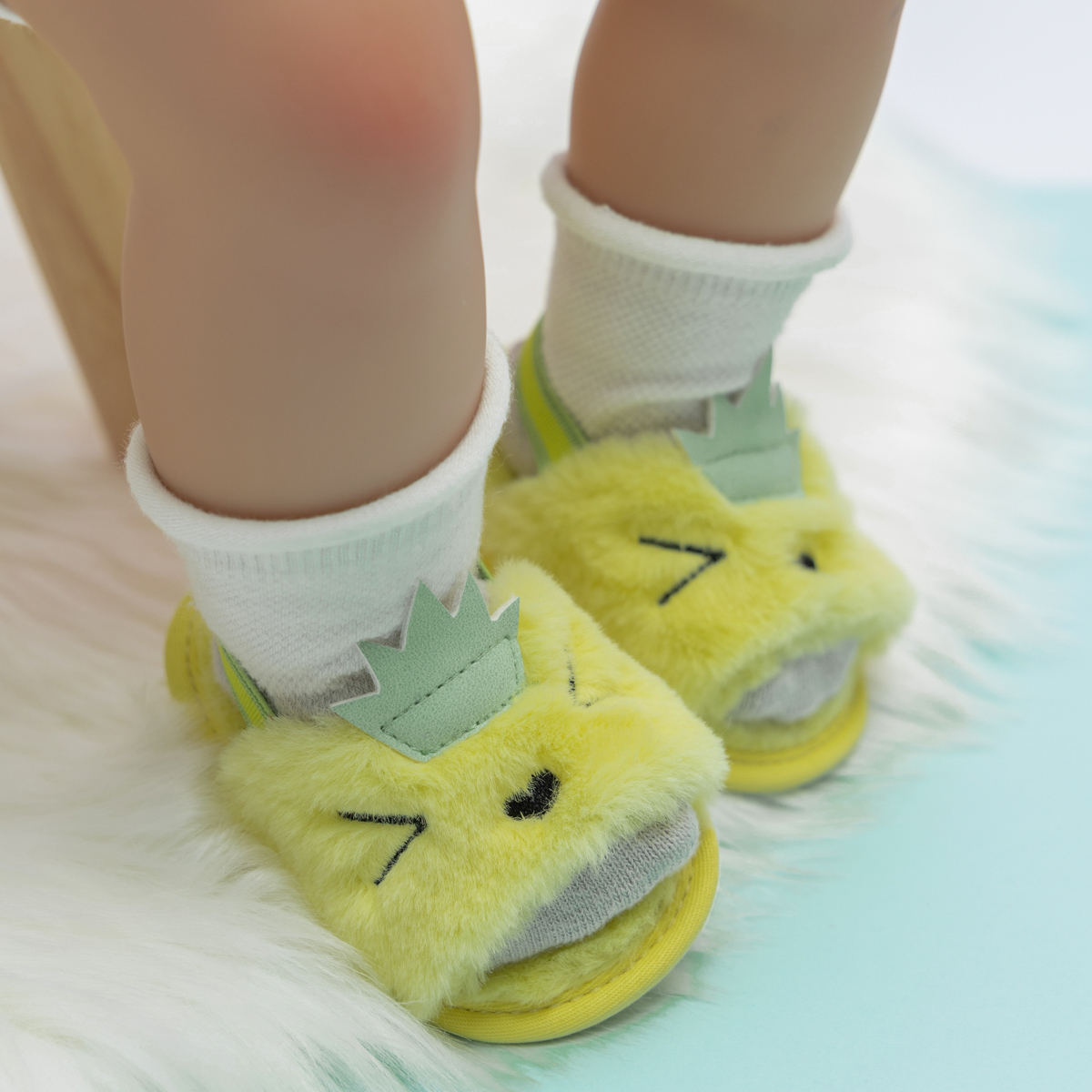 Fluffy Plush Indoor Baby Sandals Slippers Wholesale-JZ Baby