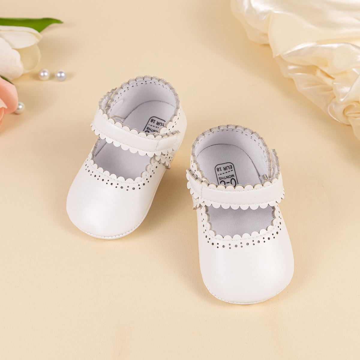 CG5352 Baby Princess Shoes PUPVC Sole Cute Comfortable Soft Non-Slip Infant Toddler First Walkers
