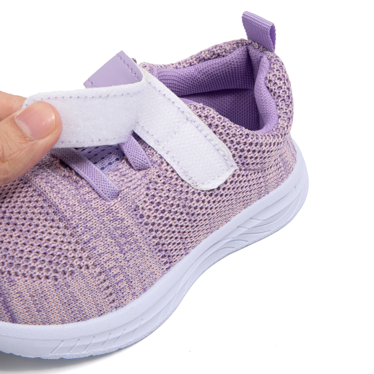 CG5105 Purple Breathable Velcro Toddler Shoes Wholesale 5-11c