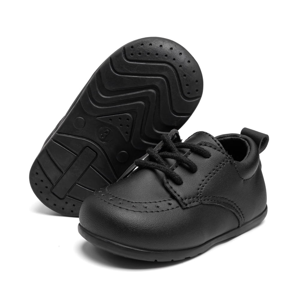 HsdsBebe Baby Boys Girls Shoes Infant Oxford Dress Shoe Loafers Brogue Flats for First Steps Walkers 0-24M