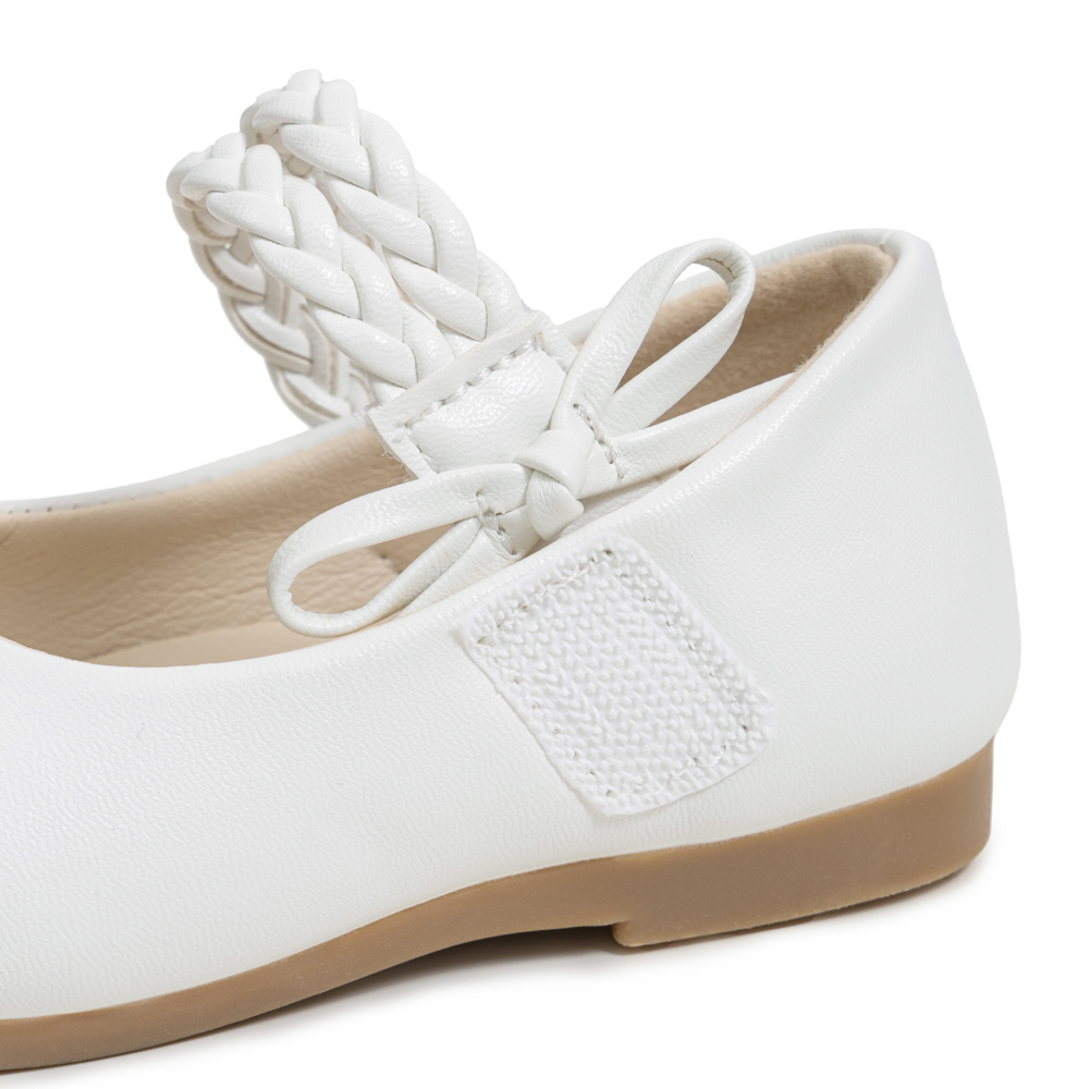 3324 PU Leather White Kids Dress Shoes For School