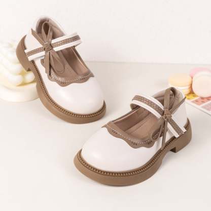 HsdsBebe Toddler Girls Dress Shoes Mary Jane Bowknot Soft Sole Princess Shoes for Little Kids