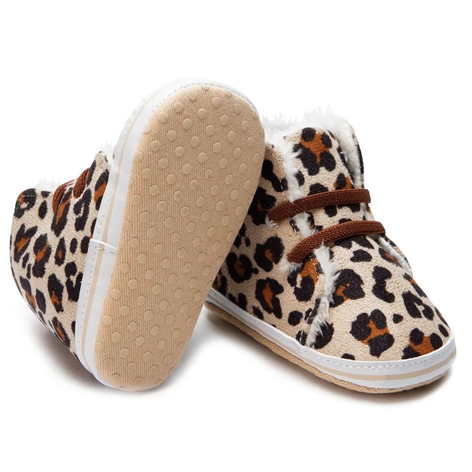 Leopard Print Winter Light Warm Baby Snow Boots Wholesale-JZ Baby