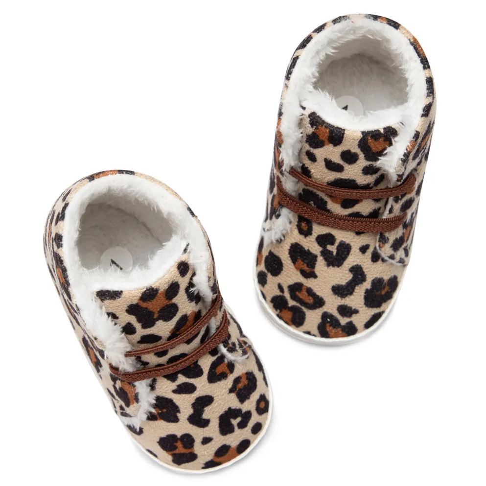 Leopard Print Winter Light Warm Baby Snow Boots Wholesale-JZ Baby