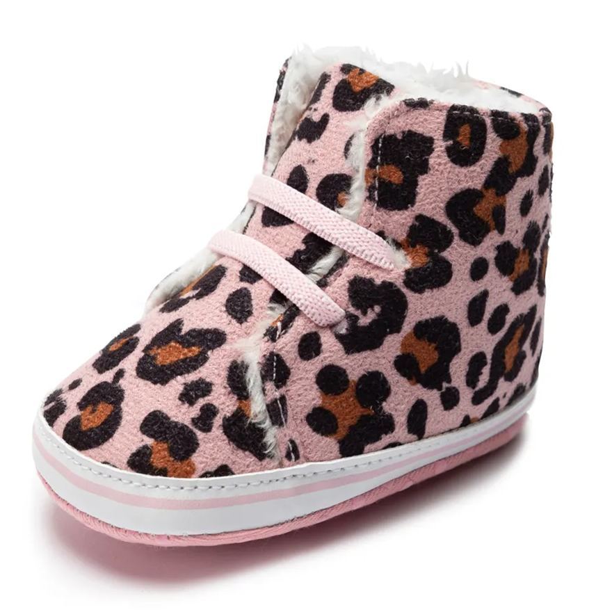 Leopard Print Winter Light Warm Baby Snow Boots Wholesale-JZ Baby
