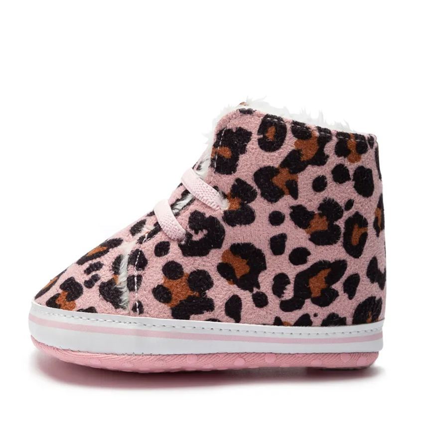 Leopard Print Winter Light Warm Baby Snow Boots Wholesale-JZ Baby