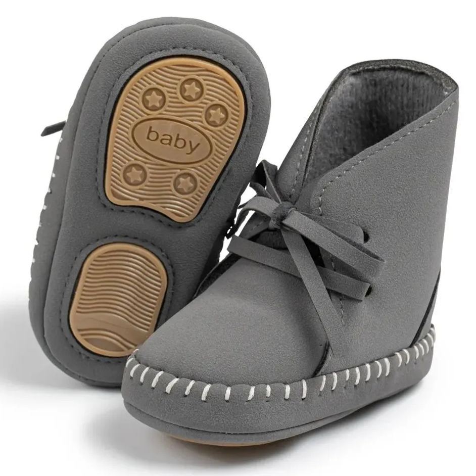 Anti-slip Sole Durable PU Leather Baby Boots Wholesale-JZ Baby