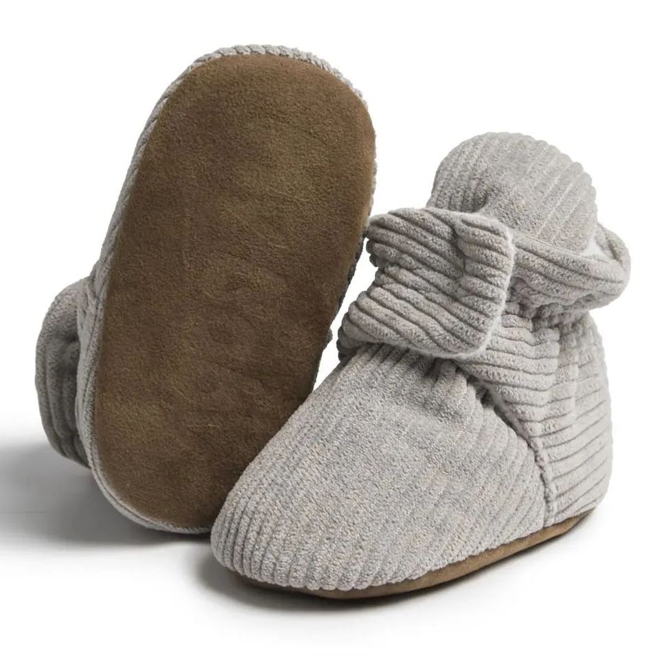 Winter Hook & Loop Cotton Sole Baby Socks Wholesale-JZ Baby