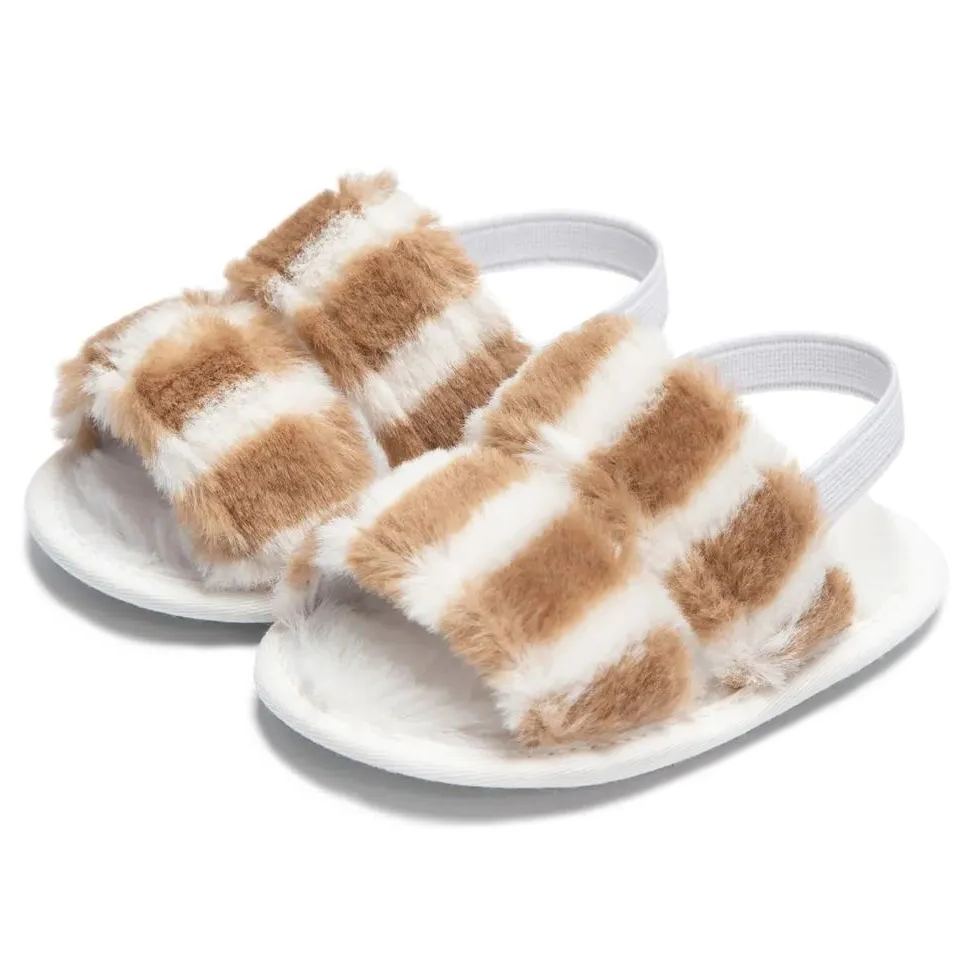 Summer Toddler Fur Stretchy Rear Strap Unisex Baby Sandals Wholesale-JZ Baby