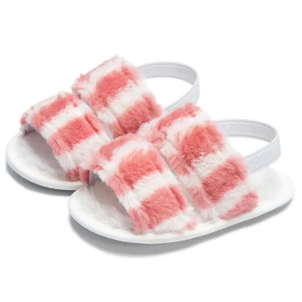 Summer Toddler Fur Stretchy Rear Strap Unisex Baby Sandals Wholesale-JZ Baby
