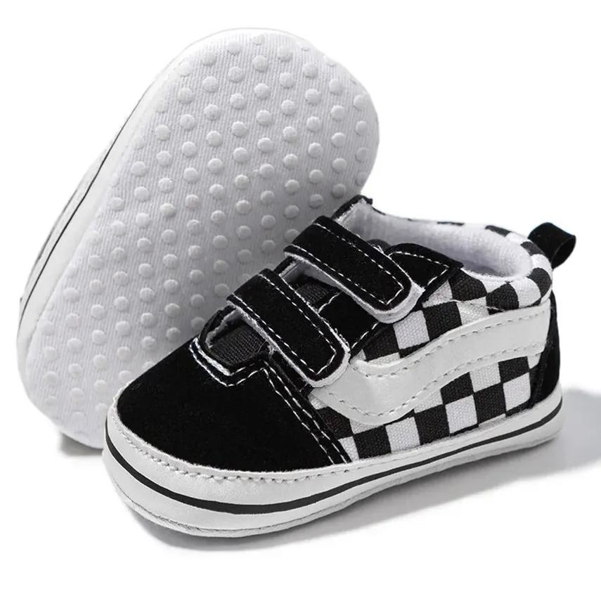 All-season Plaid Denim Baby Sneakers Wholesale-JZ Baby