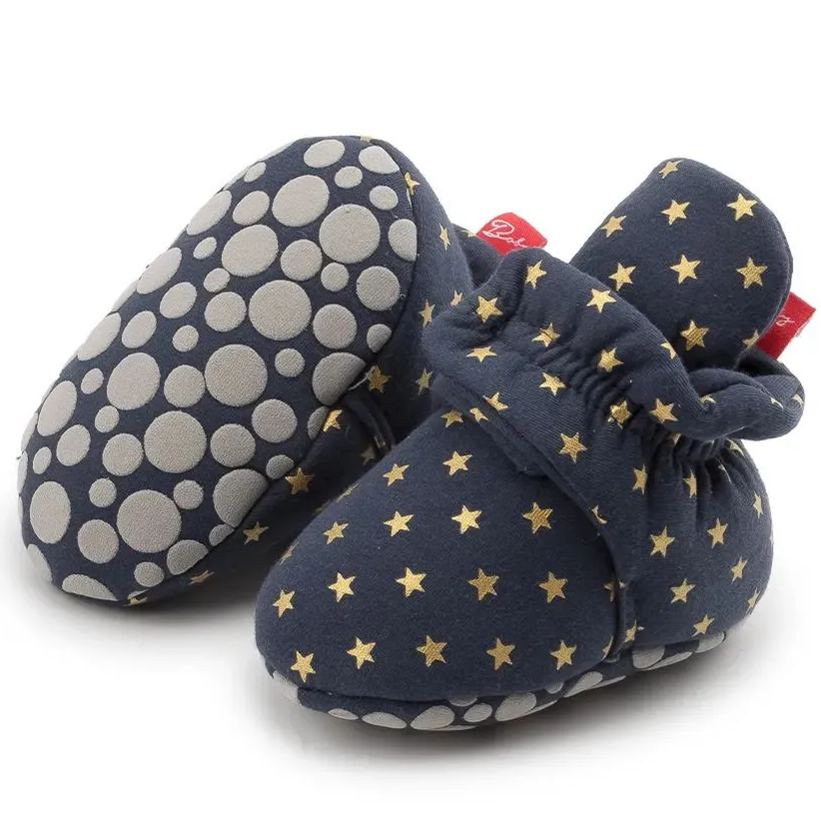 Warm Cotton Fabric Stars Print Baby Boots Booties Wholesale-JZ Baby