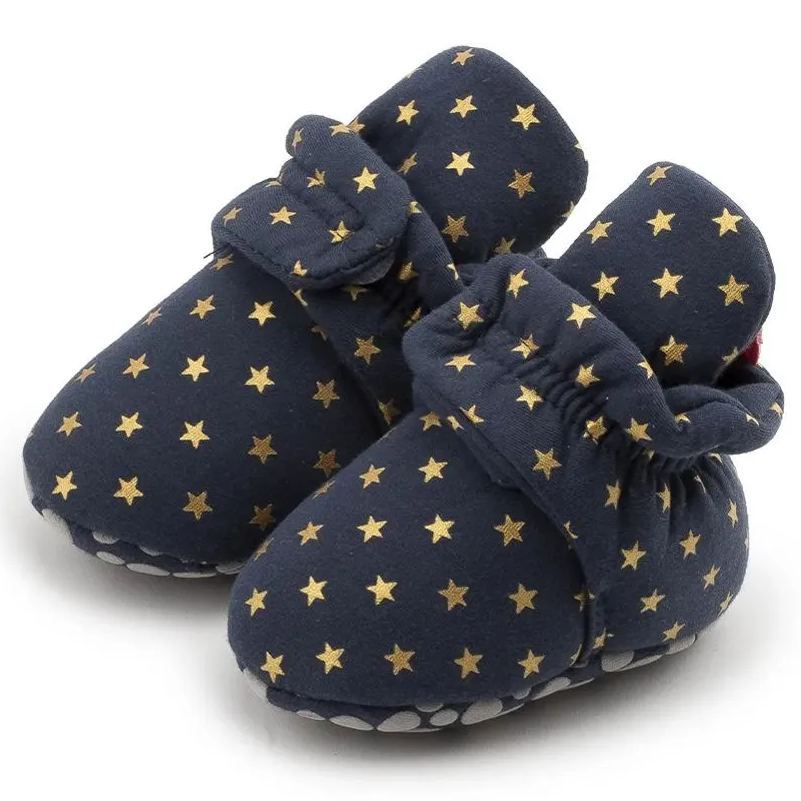 Warm Cotton Fabric Stars Print Baby Boots Booties Wholesale-JZ Baby