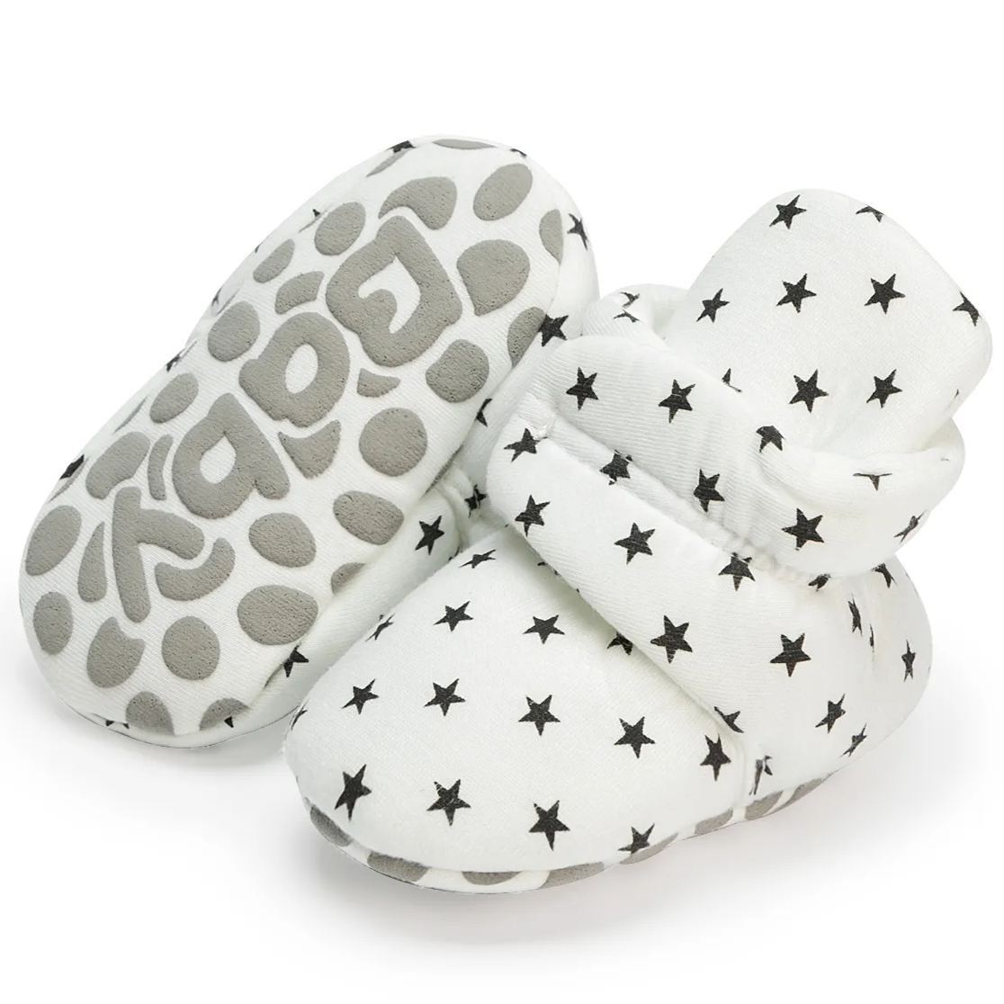 Warm Cotton Fabric Stars Print Baby Boots Booties Wholesale-JZ Baby