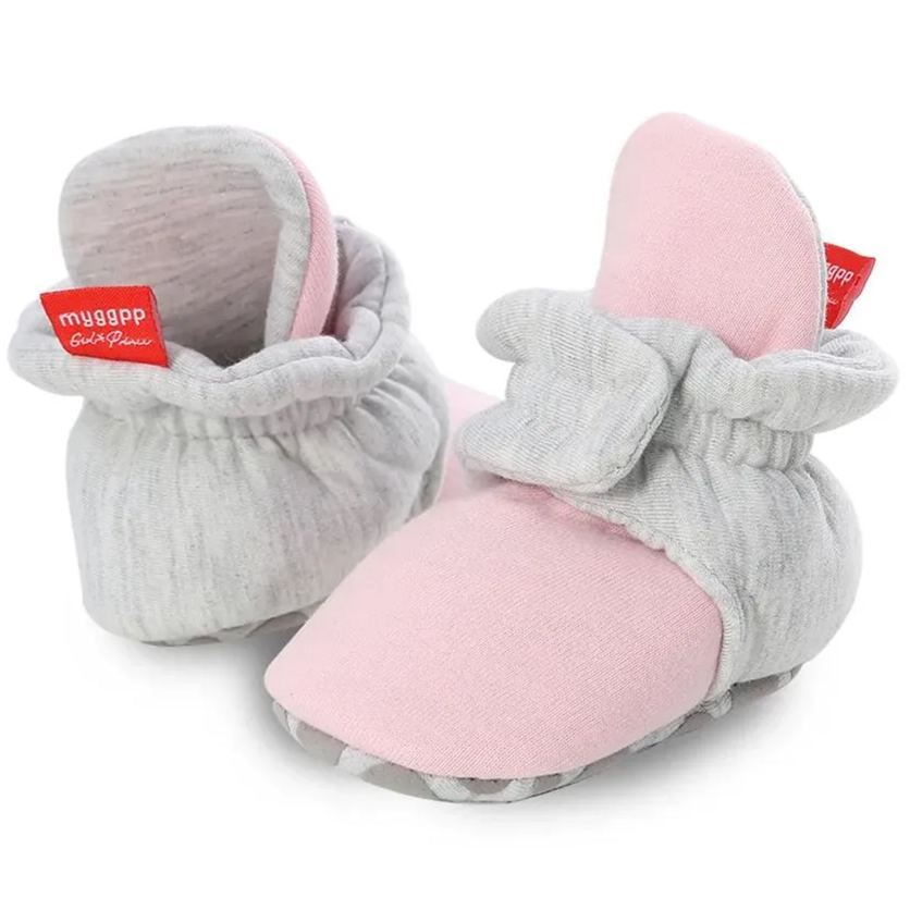 Warm Cotton Fabric Stars Print 0-18 Month Baby Booties Wholesale-JZ Baby