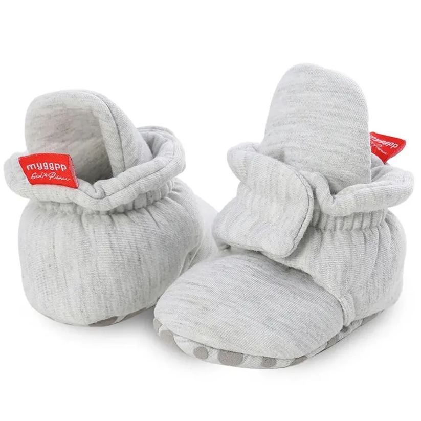 Warm Cotton Fabric Stars Print 0-18 Month Baby Booties Wholesale-JZ Baby