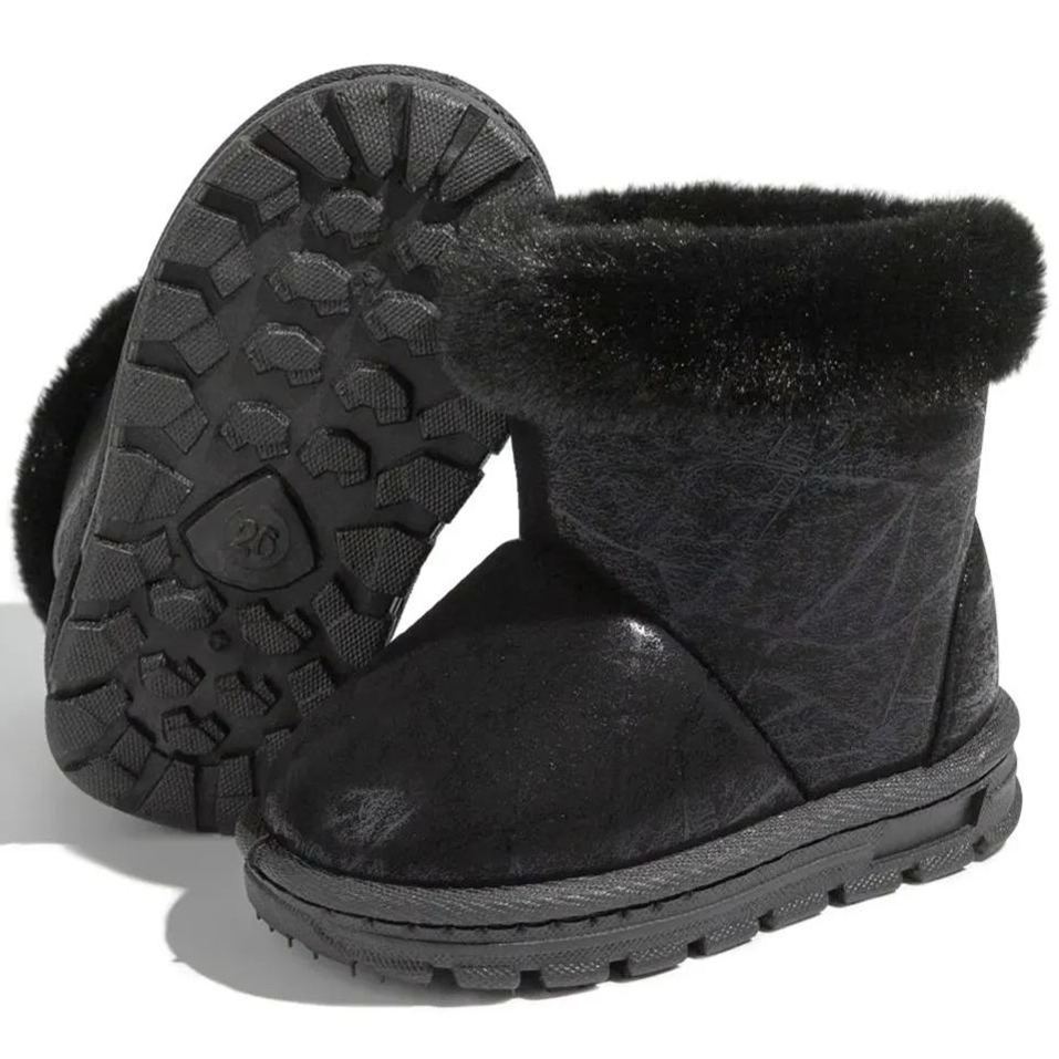 OEM| Customization Warm PU Leather Bling Sequins Kid Boots-JZ Baby