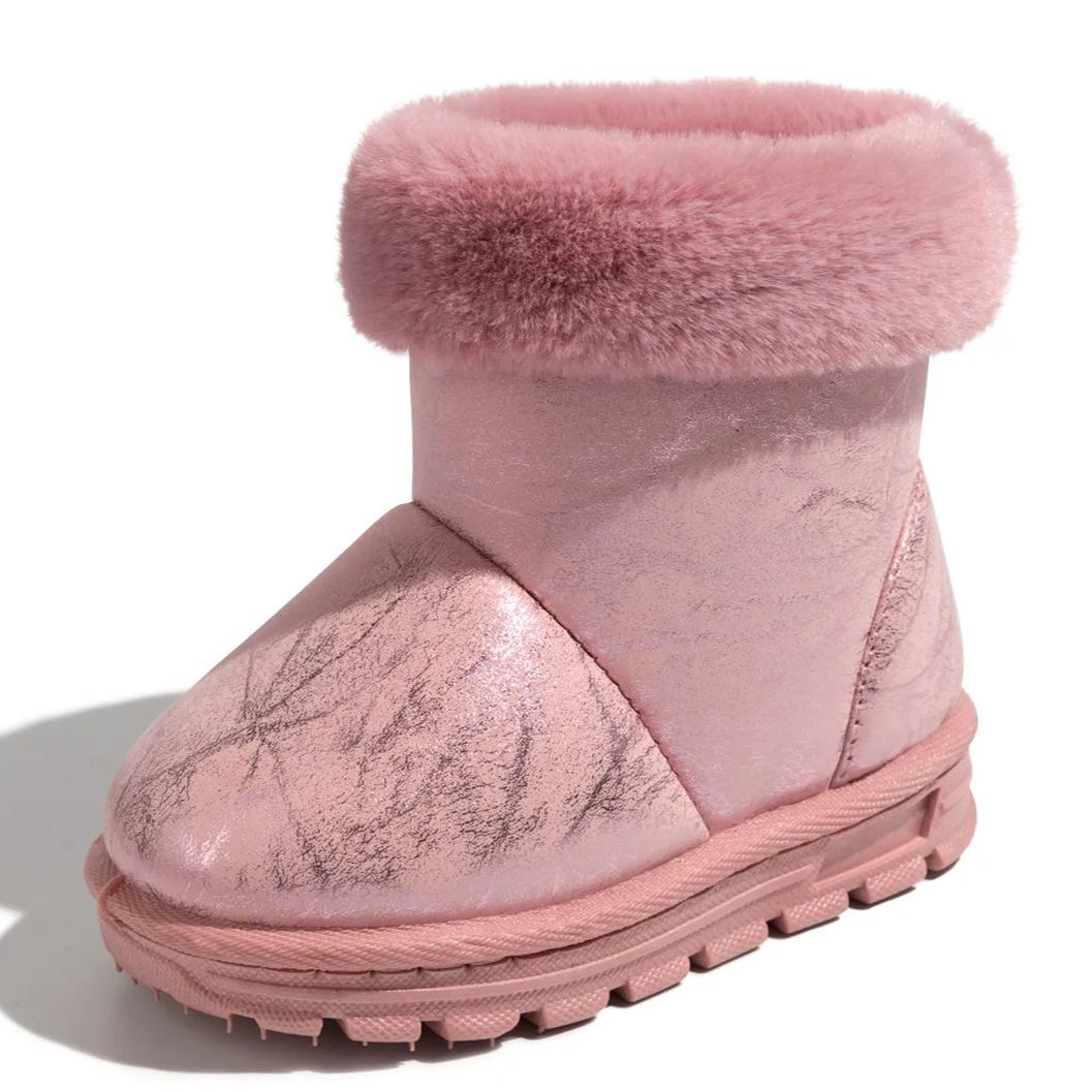 OEM| Customization Warm PU Leather Bling Sequins Kid Boots-JZ Baby