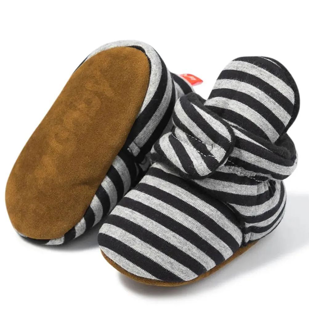 OEM | Warm Cotton Fabric Stars Print 0-18 Month Baby Booties-JZ Baby