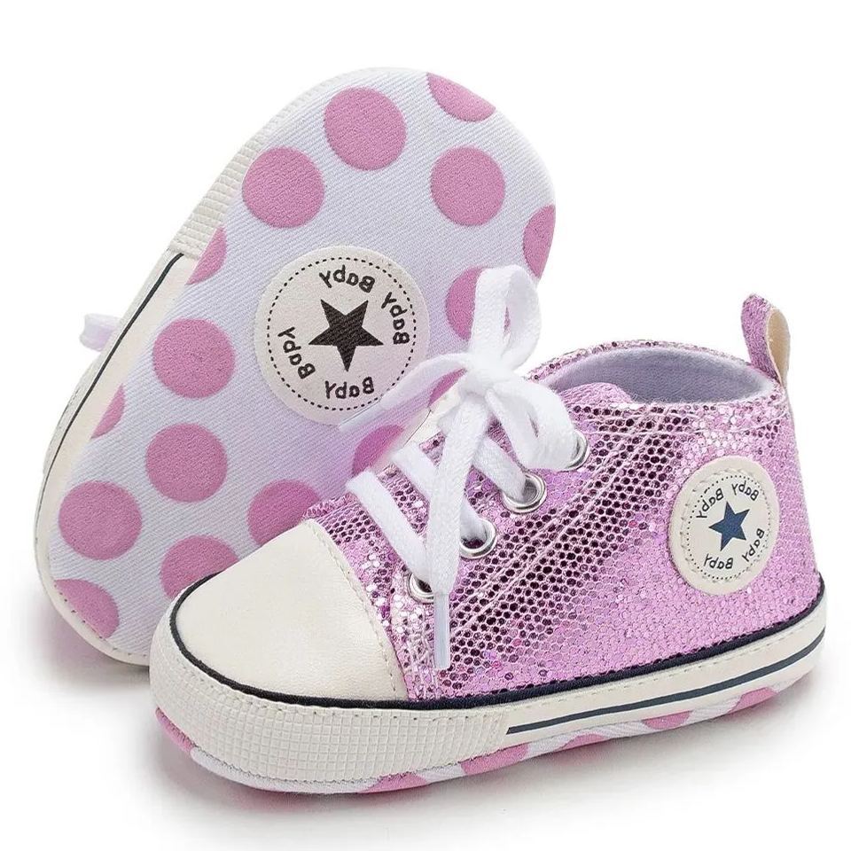 Wholesale Canvas Sequins Baby Walking Shoes Wholesale-JZ Baby