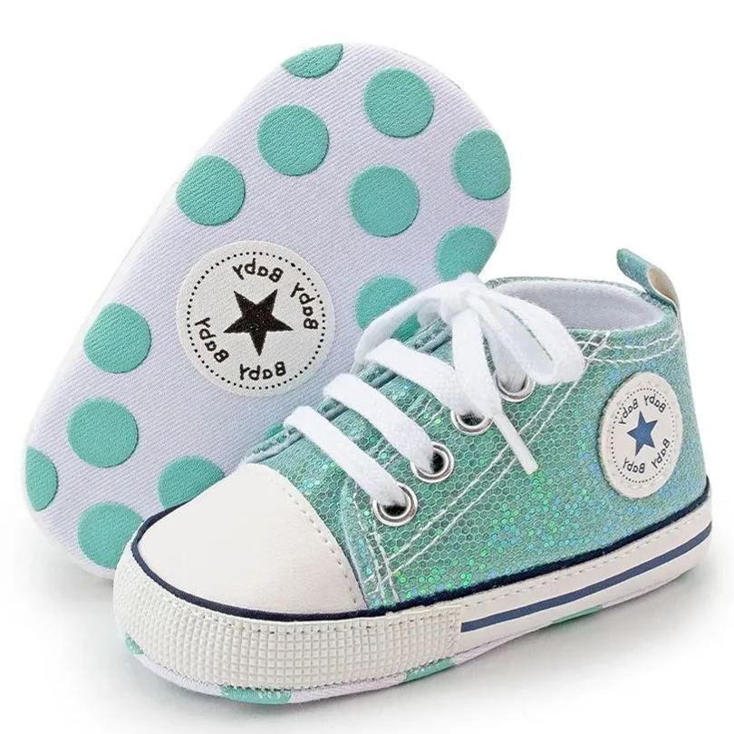 Wholesale Canvas Sequins Baby Walking Shoes Wholesale-JZ Baby