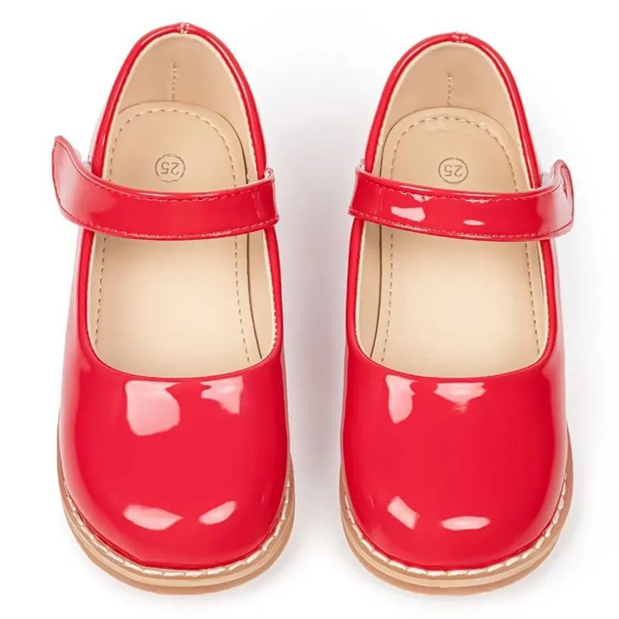Classic Ballerina Flats Mary Jane Kids Dress Shoes Wholesale-JZ Baby