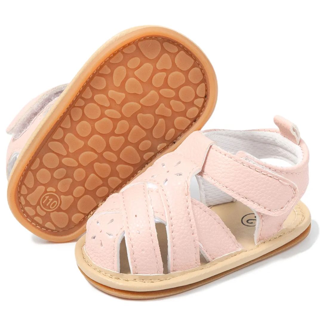 Infant Summer Shoes Rubber Soft Sole PU Leather Baby Sandals Wholesale-JZ Baby