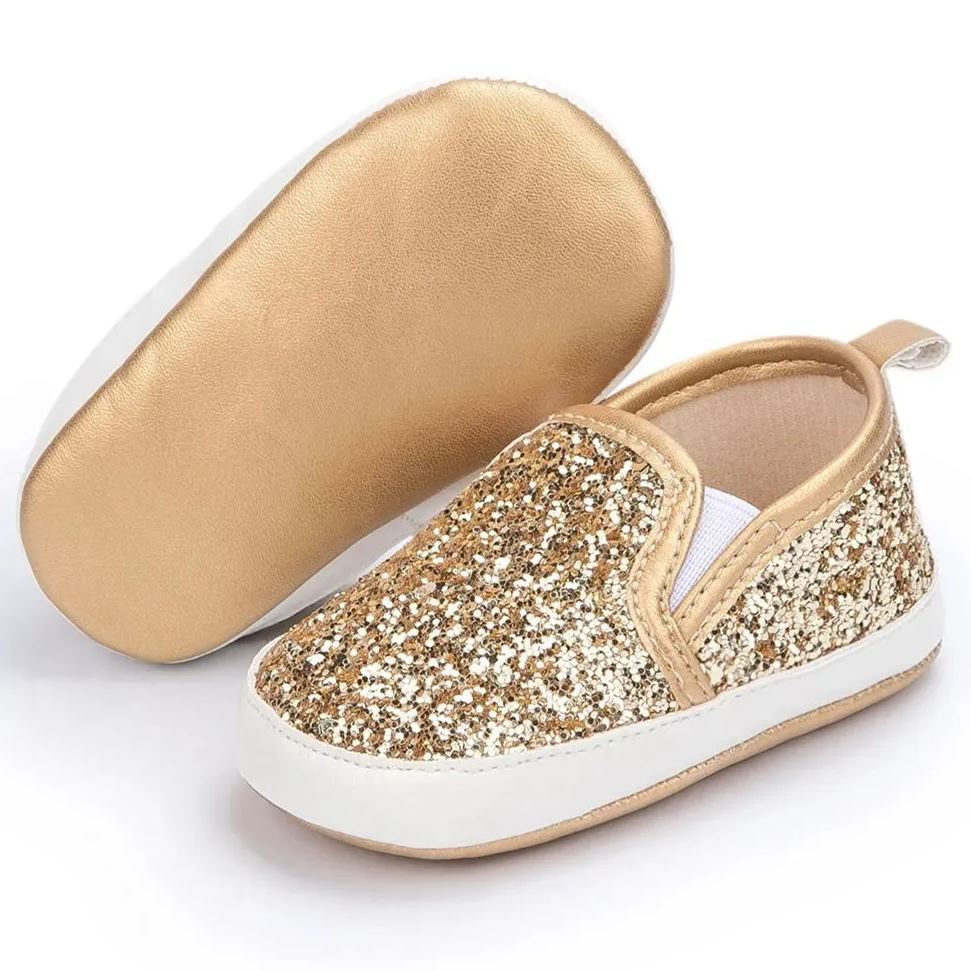 Customized Sequins Toddler Baby Loafers Shoes Wholesale-JZ Baby