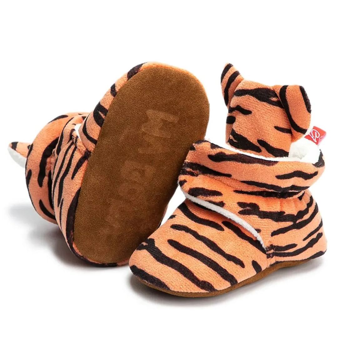 100% Cotton Organic Baby Booties Baby Velcro Booties Wholesale-JZ Baby