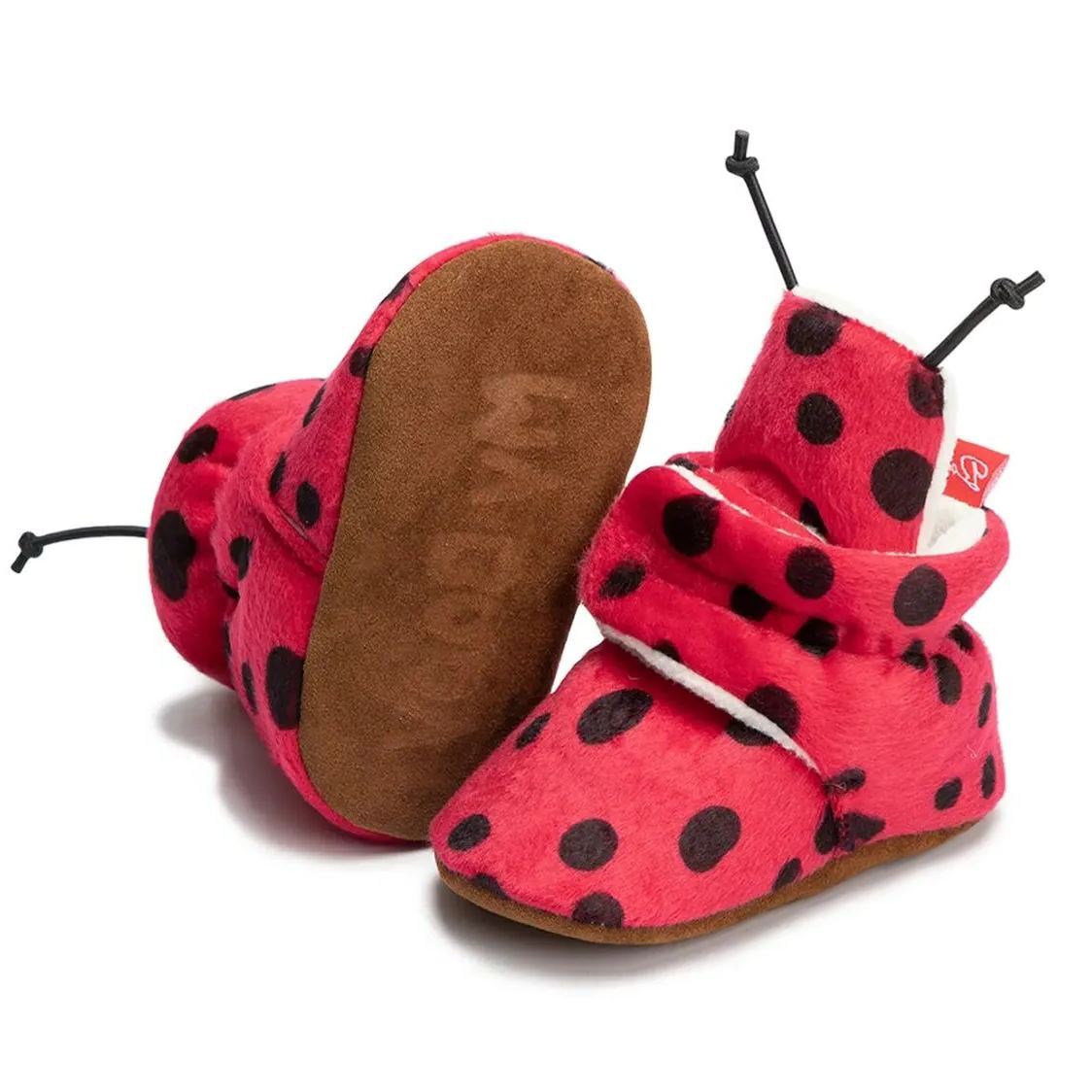 100% Cotton Organic Baby Booties Baby Velcro Booties Wholesale-JZ Baby