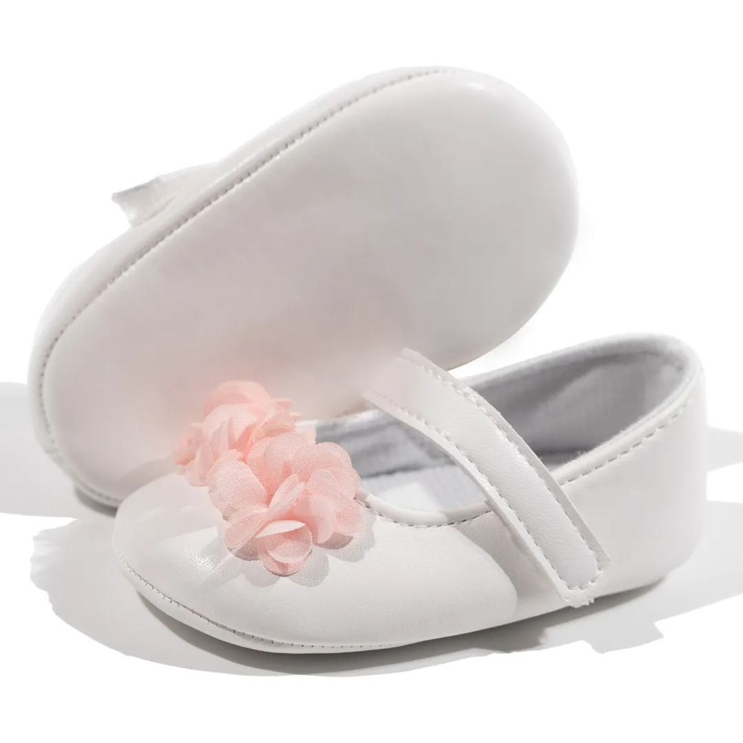 Petal Pattern PU Leather Toddler Mary Jane Shoes Wholesale-JZ Baby