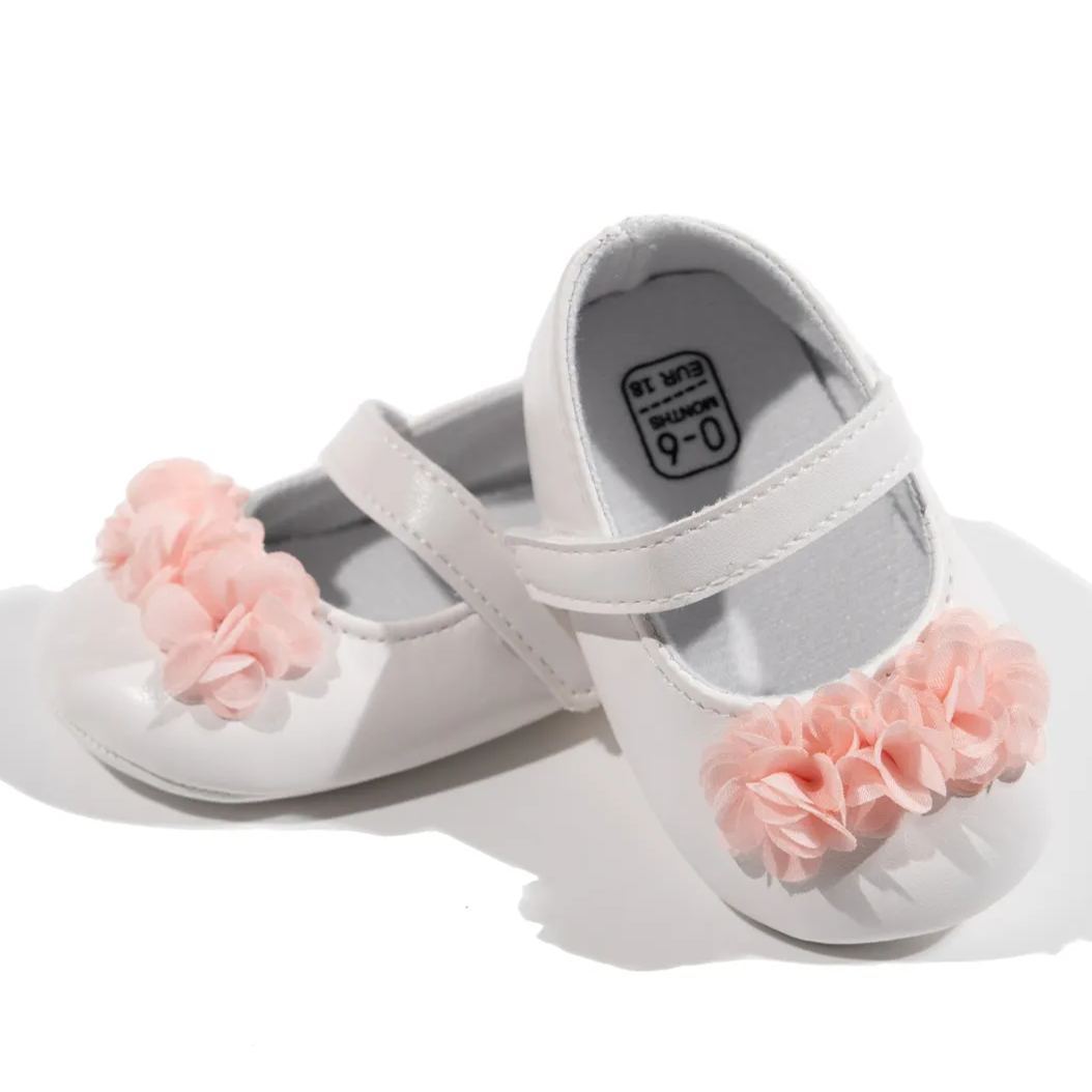 Petal Pattern PU Leather Toddler Mary Jane Shoes Wholesale-JZ Baby